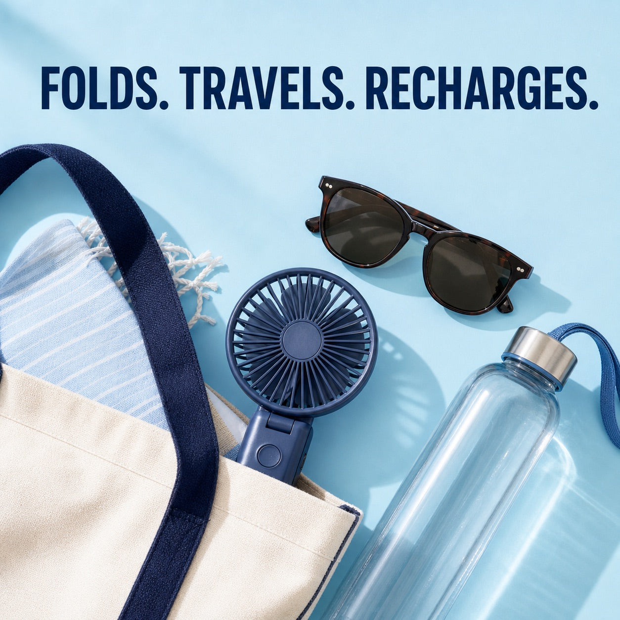 Rechargeable Handheld Fan – Pocket-Size Heatwave Hero