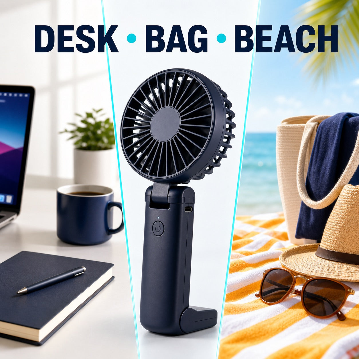 Rechargeable Handheld Fan – Pocket-Size Heatwave Hero