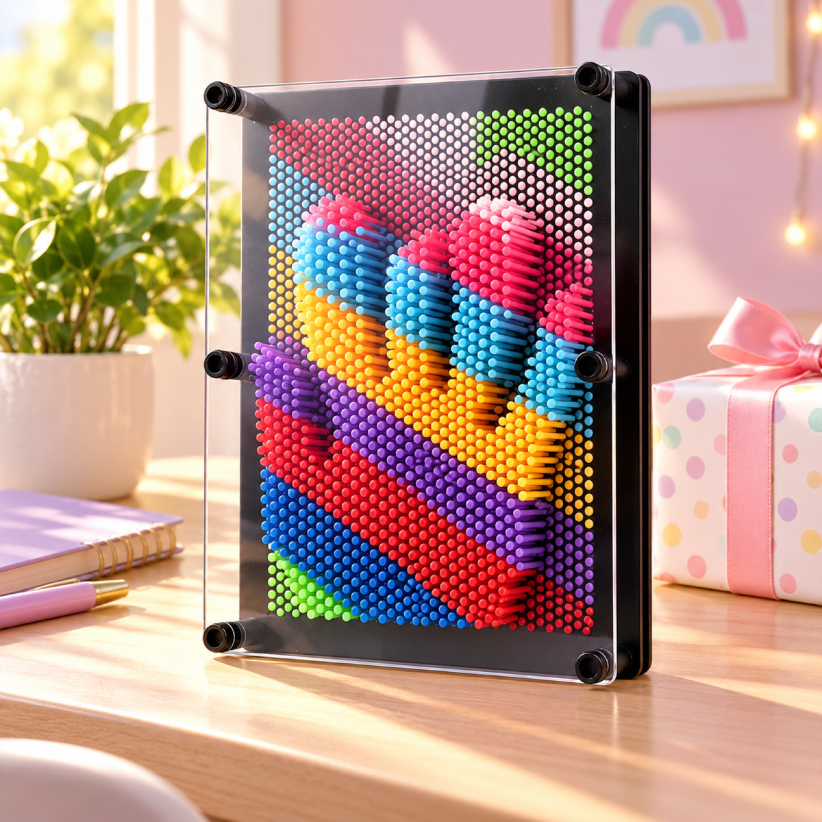 Colourful 3D Pin Art Impression Board