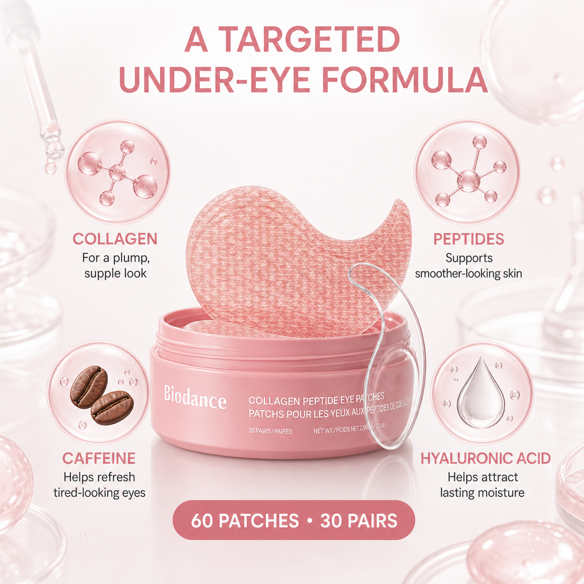 BIODANCE Collagen Peptide Hydrogel Eye Patches – 60 Patches