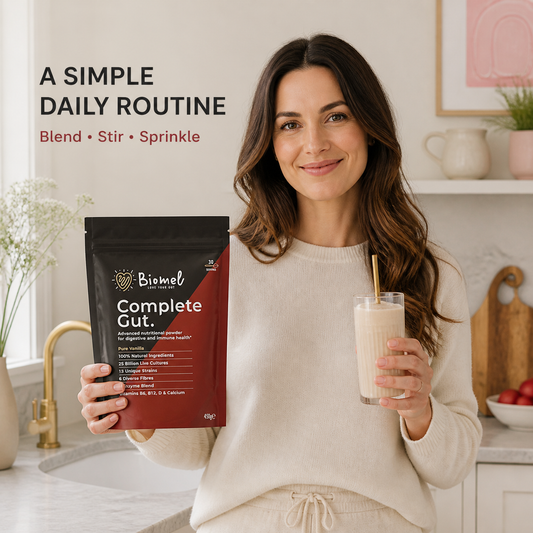 Biomel Complete Gut Pure Vanilla Powder – Vegan & Gluten Free, 450g